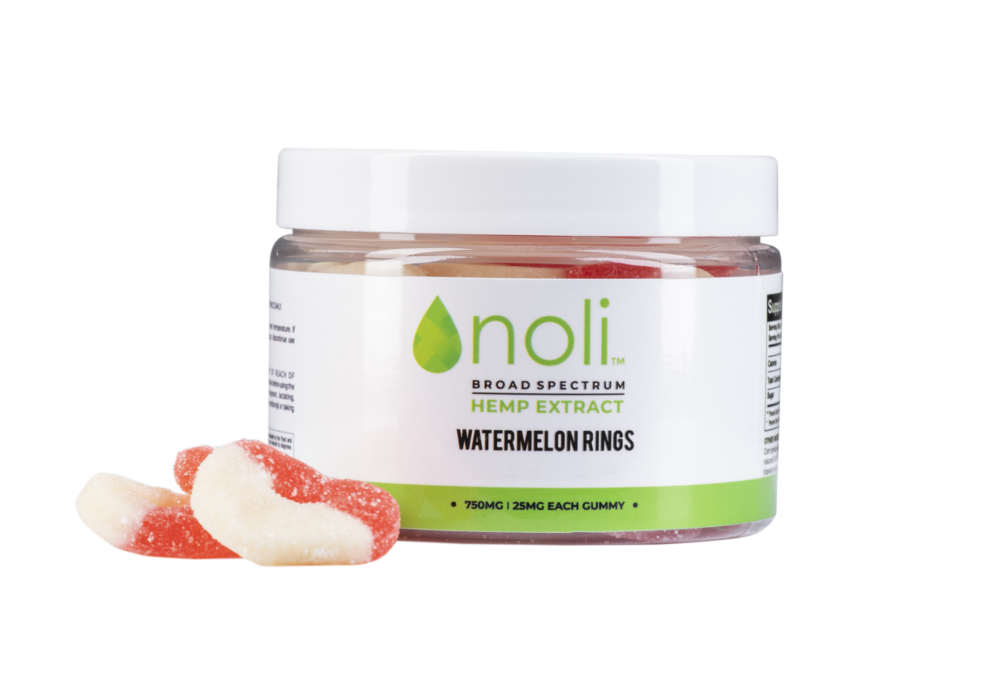 Broad Spectrum CBD Watermelon Rings (25mg each)